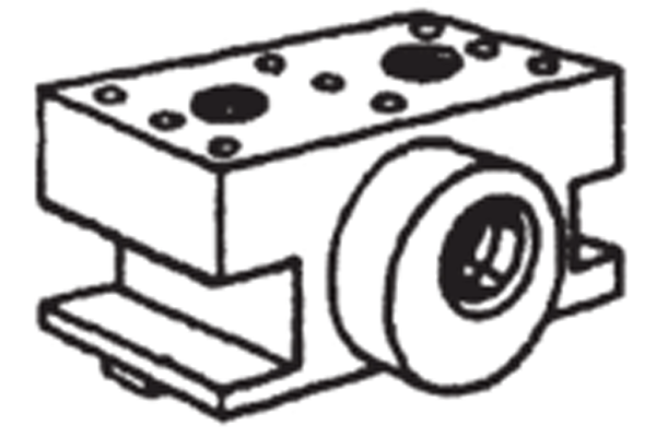 #10-276 – TAIL SLIDE TOOL HOLDER ASSEMBLY Holds 3/8” and 1/2” square shank tool bits. Features a 1” diameter hole that receives a 5/8” I.D. eccentric bushing which, when rotated, raises or lowers the tool or round shank turret tooling. Includes bushing.