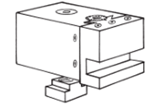 #10-272 – VERTICAL ADJUSTABLE TOOL HOLDER For front or rear slides. Puts your tool exactly on center. Holds 3/8” square shank tool bits.