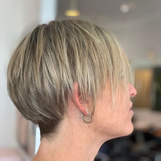 Textured cut and stunning colour on this beautiful soul. #shorthairlove