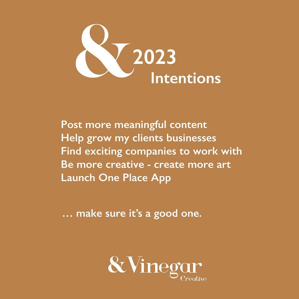 2023  #intentions 
Post more meaningful content
Help grow my clients businesses
Find exciting companies to work with
Be more creative - create more art
Launch One Place App
#newyearsresolution #newyear #newyears #newyearseve #happynewyear #jan #goals