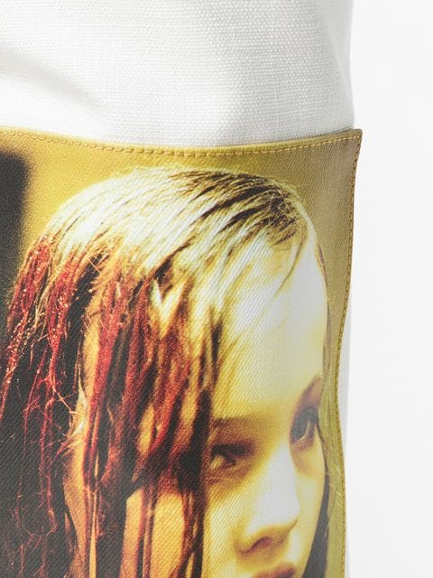 Pants from Raf Simons’ AW18 collection with picture of Natja Brunckhorst as Christiane F. in the Biopic of Christiane F.’s life picture taken from farfetch.com
