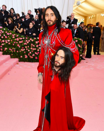 Jared Leto wearing Gucci.