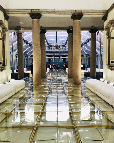 Also, Can We Talk About This Intrecciato Runway Floor That Mirrors The Brand’s Classic Woven-Leather Design Motif…