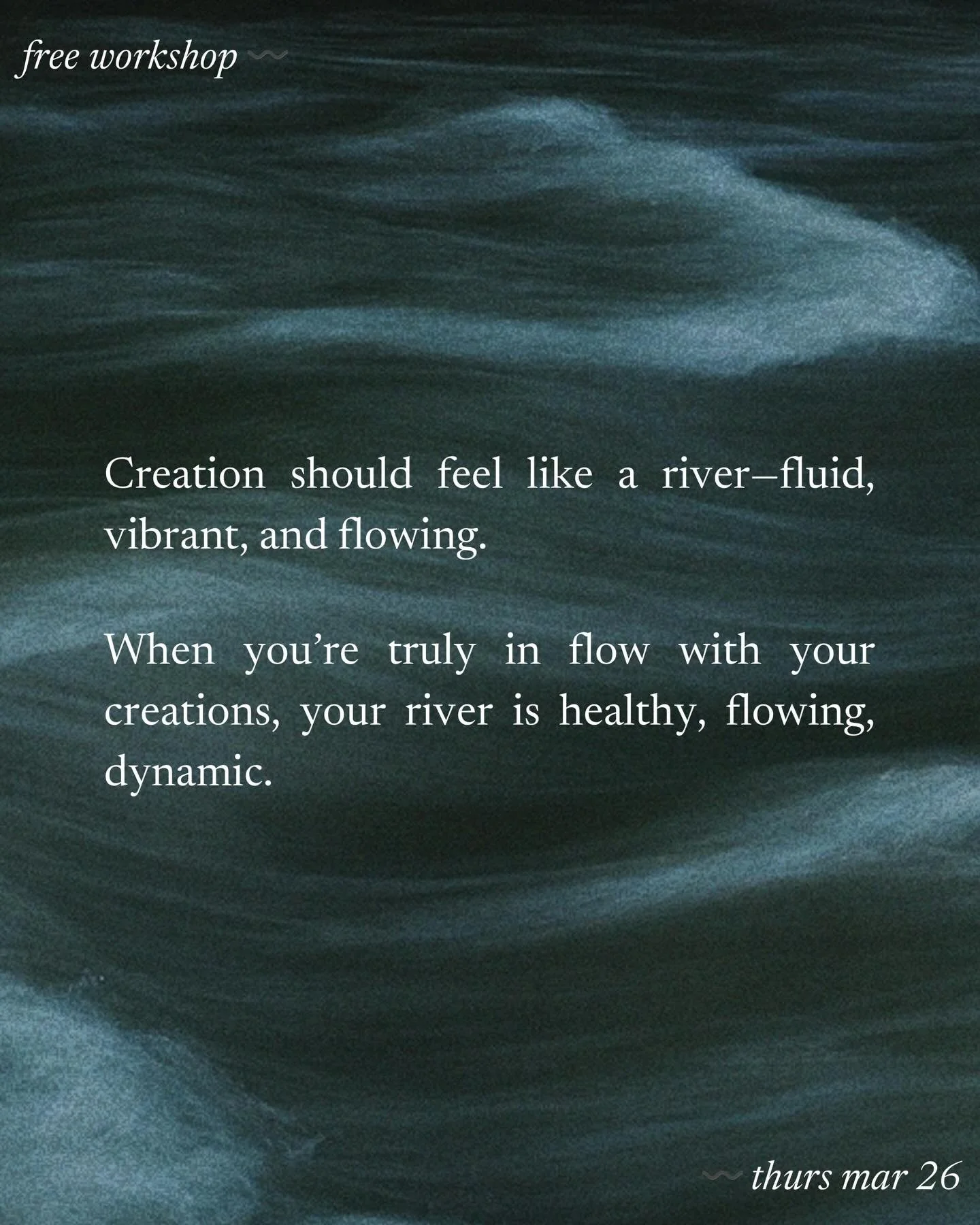meet me at the river? 💧✨🤍 

join me in CLEAR CHANNEL, a free writing + creativity workshop to fortify your creative flow 🙏

bookwithmelina.as.me/clearchannel