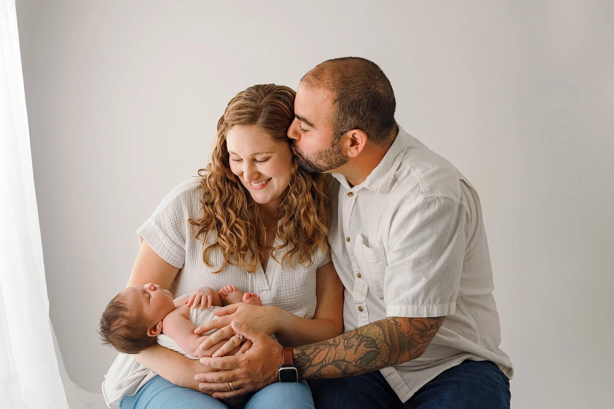 Seattle area; newborn studio whites session