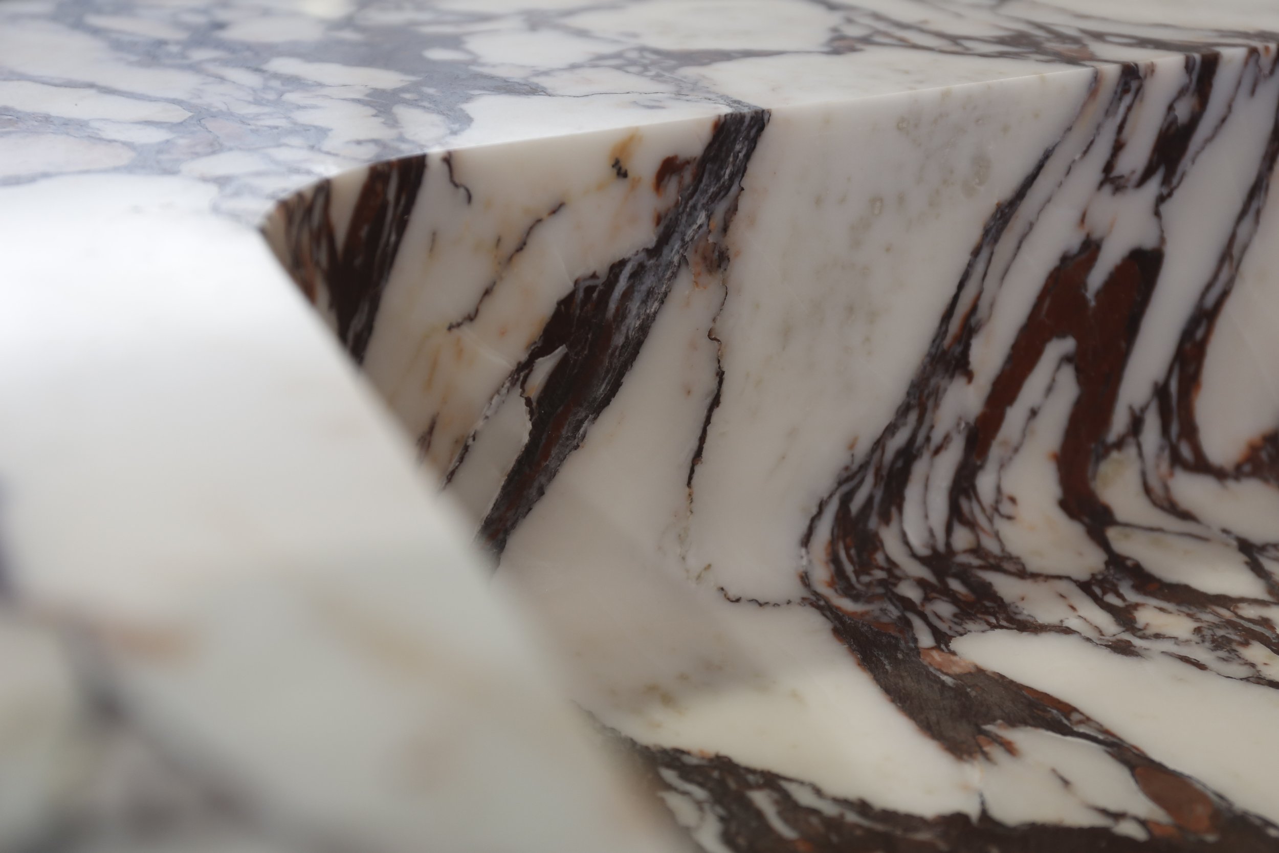 custom arabescato marble vanities for willo perron's LA ROC NATION project