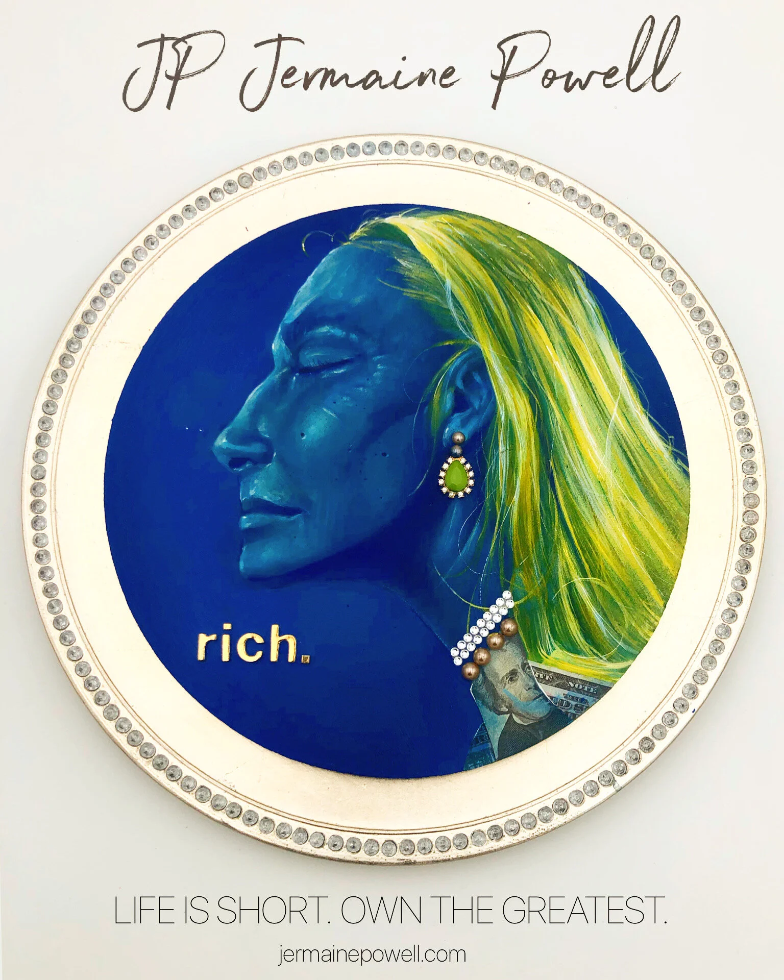 jp Jermaine Powell artist painting original priceless plate