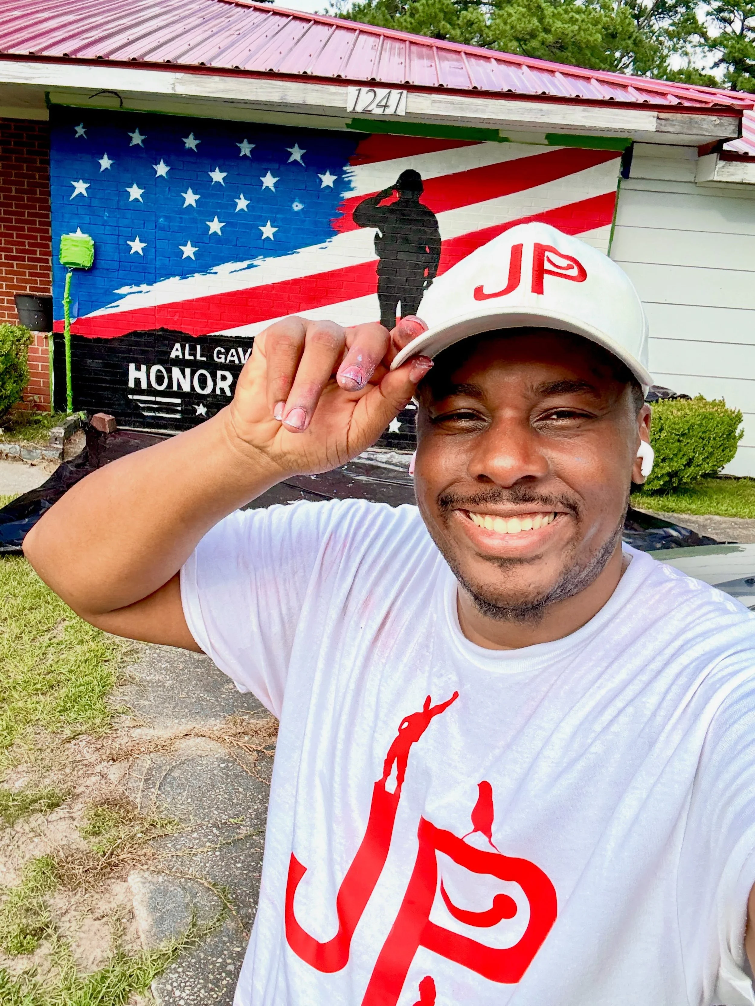 I want to thank VFW Post 4542 for the opportunity to create a mural that honors their courage, sacrifice, and experiences. It means a great deal to me to honor these great men and women and create purposeful artworks. To me, this is &hellip;💪🏾🇺🇸 