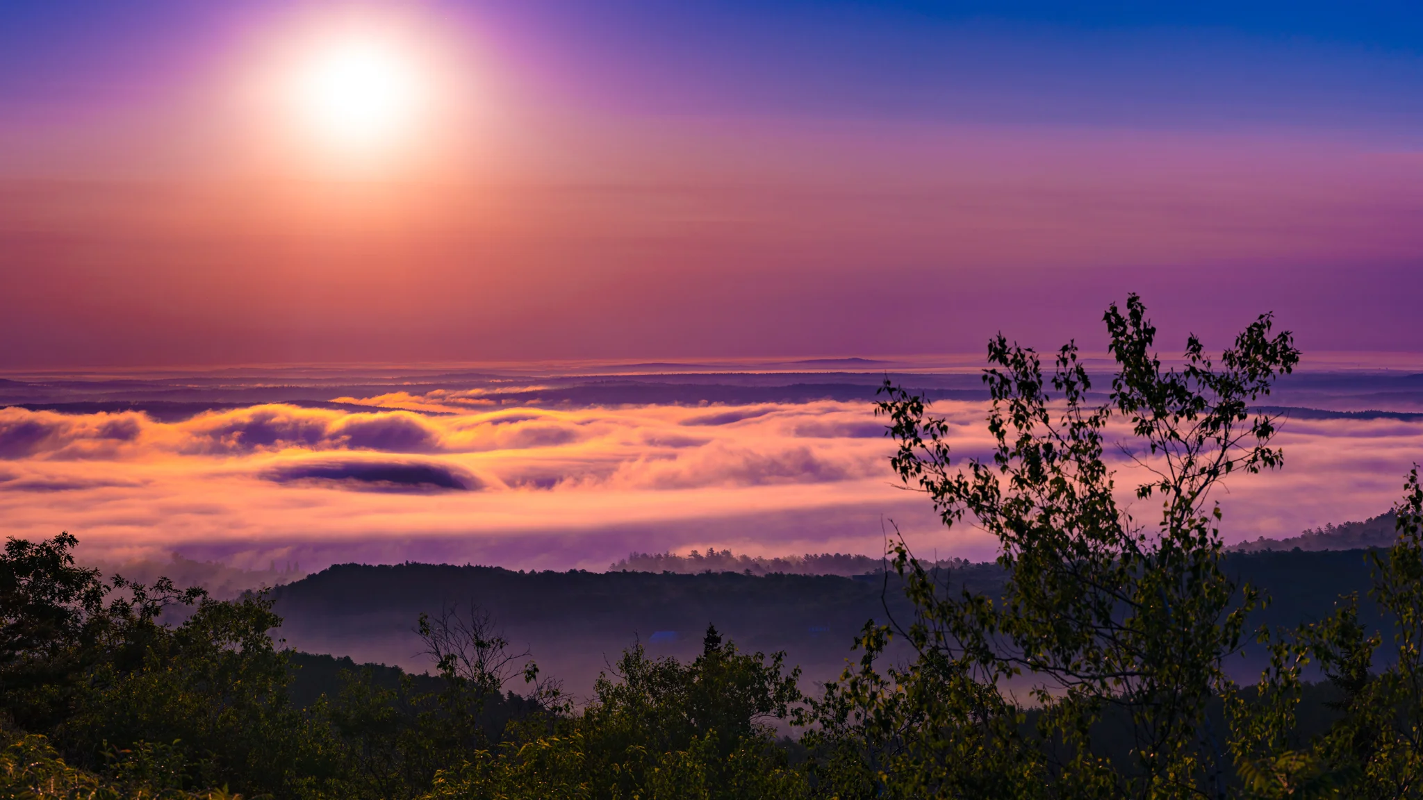 Eight-image panorama, shot with the Sony FE 135mm f/1.8 GM at Acadia National Park in Mane.