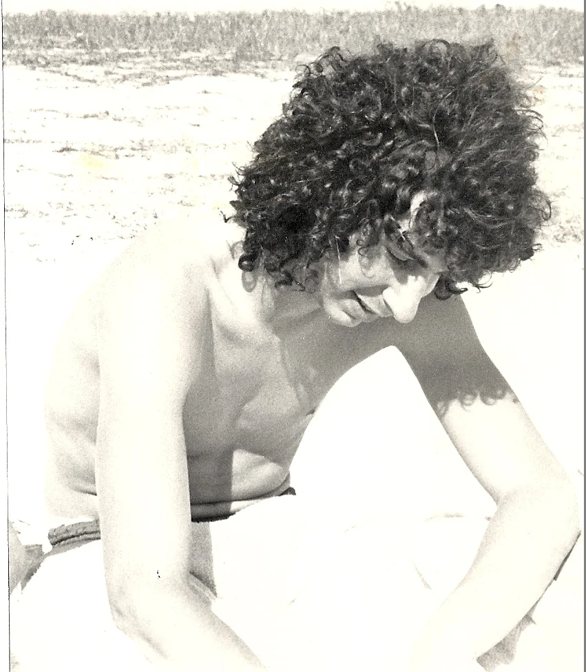 On vacation at the beach, around 1976