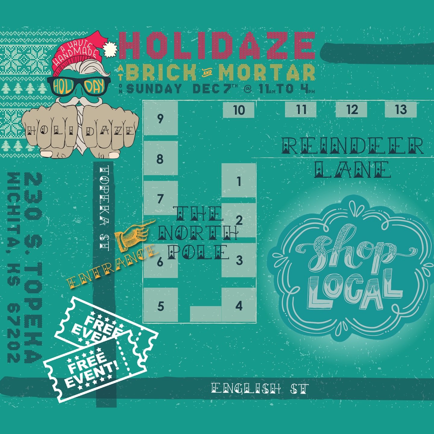 🎄✨ THE MAP IS HERE! ✨🎄 Our HoliDAZE Pop-Up Market booth map has officially DROPPED and it is stacked with so many incredible local makers, creators, and small biz rockstars! 🛍️🔥
Join us THIS SUNDAY, December 7th &bull; 11AM&ndash;4PM at Brick &am