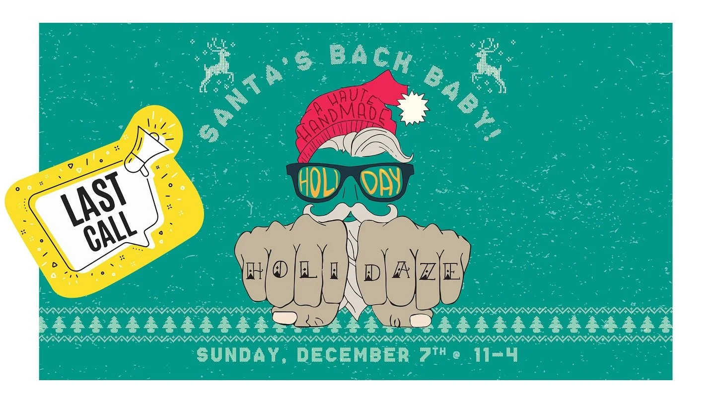 LAST CALL, Creative Babes! 🎅✨
Santa&rsquo;s back and we&rsquo;re bringing the HoliDAZE magic on Sunday, Dec 7th &bull; 11&ndash;4!
🎁 Your favorite event to shop local, snag handmade goodies, and get in the festive spirit with us!🎄

🎨 Are you an a