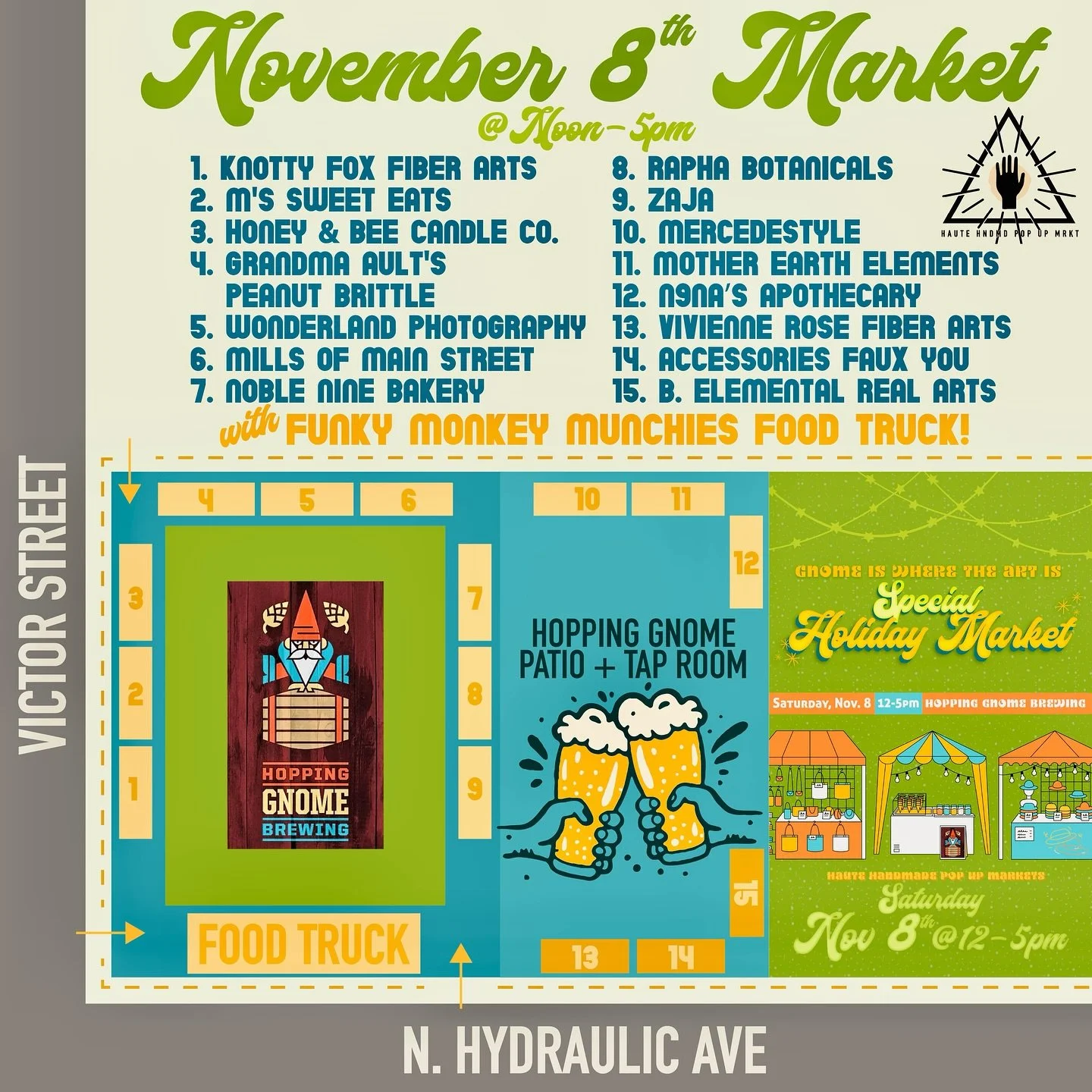 🎉✨ TODAY&rsquo;S THE DAY! ✨🎉
Join us for our Holiday Pop Up Market at Hopping Gnome Brewing Co &mdash; happening TODAY, Noon&ndash;5PM!

🍺 Sip on Hopping Gnome&rsquo;s handcrafted beers, browse their fun merch, and enjoy shopping from 15 local art