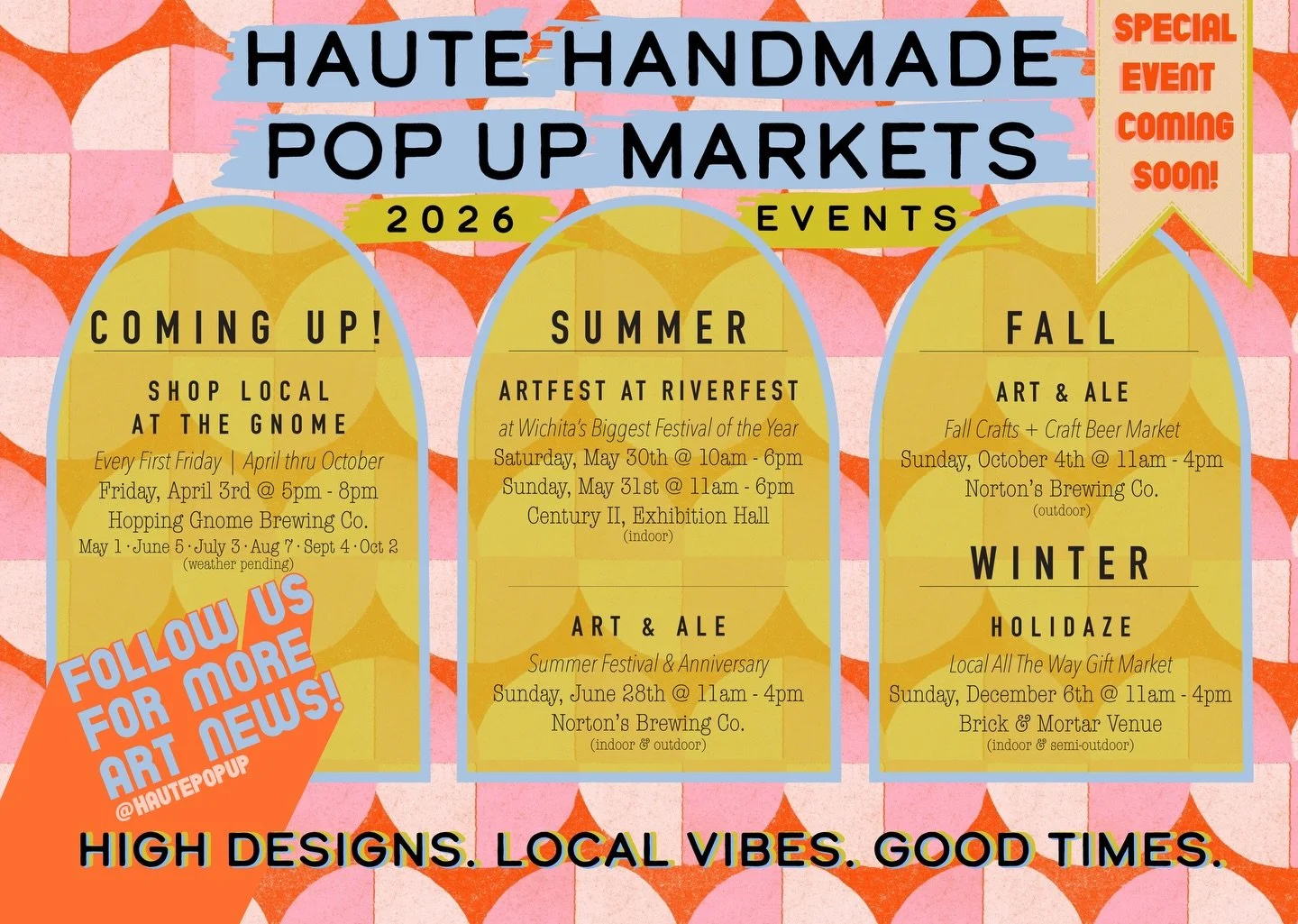 🙌 Our 2026 Haute Handmade Pop Up Market calendar has officially dropped and applications are OPEN for featured artisans!✨

👇 Drop a comment when you apply
+ tell us which market you&rsquo;re counting down to!

🎪 Apply here:
http://www.hautehandmad
