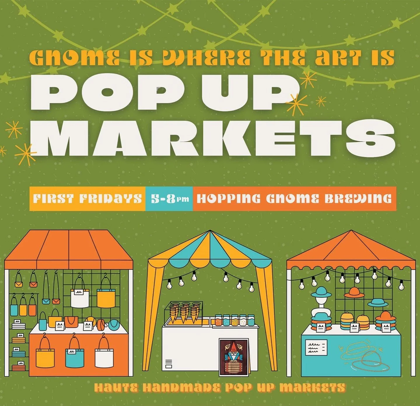 ONE WEEK AWAY ✨

🎪 We&rsquo;re kicking off our First Friday Pop Up Market series at Hopping Gnome Brewing Company and you&rsquo;re invited!

🎨 Join us Friday, April 3rd from 5&ndash;8PM for an evening of local makers, good vibes, and craft beer. Sh