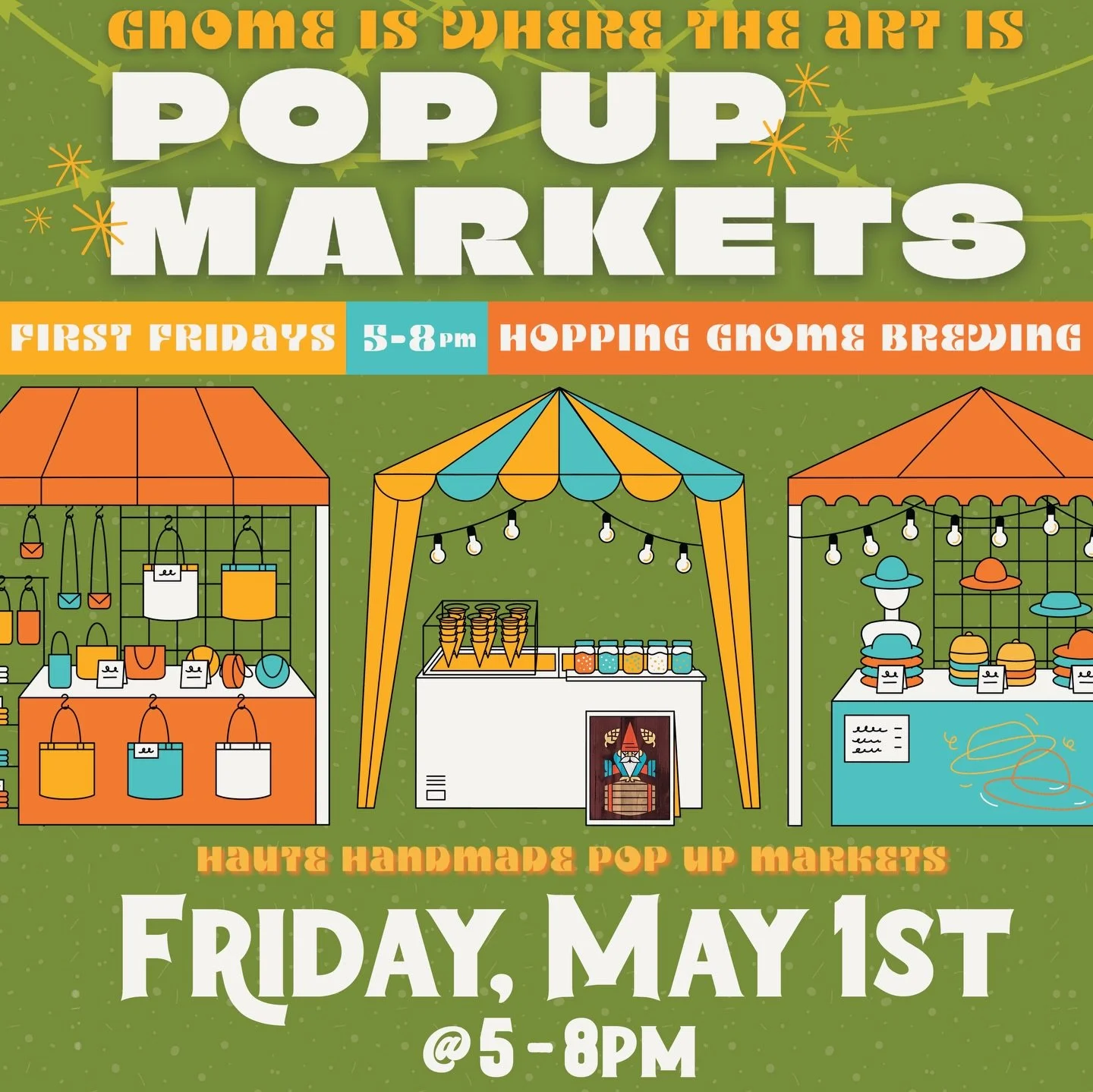 Treat mom (and yourself 😉) to something sweet + one-of-a-kind this Friday! 💐✨

Join us for our First Friday Pop Up with Haute Handmade Pop Up Market at Hopping Gnome Brewing &mdash; where you&rsquo;ll find the perfect mix of delicious baked goods, 