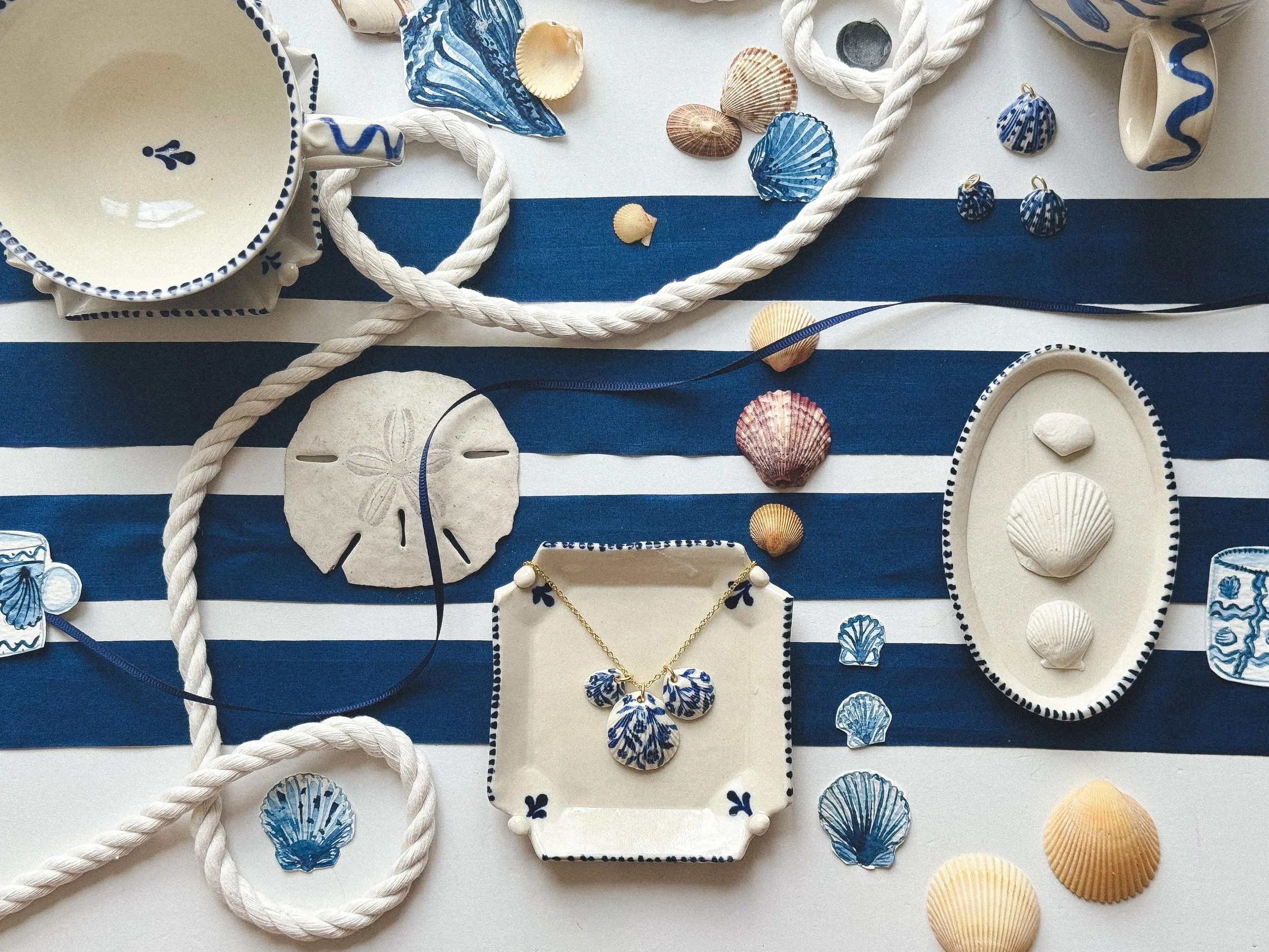 Floral Shell Charms