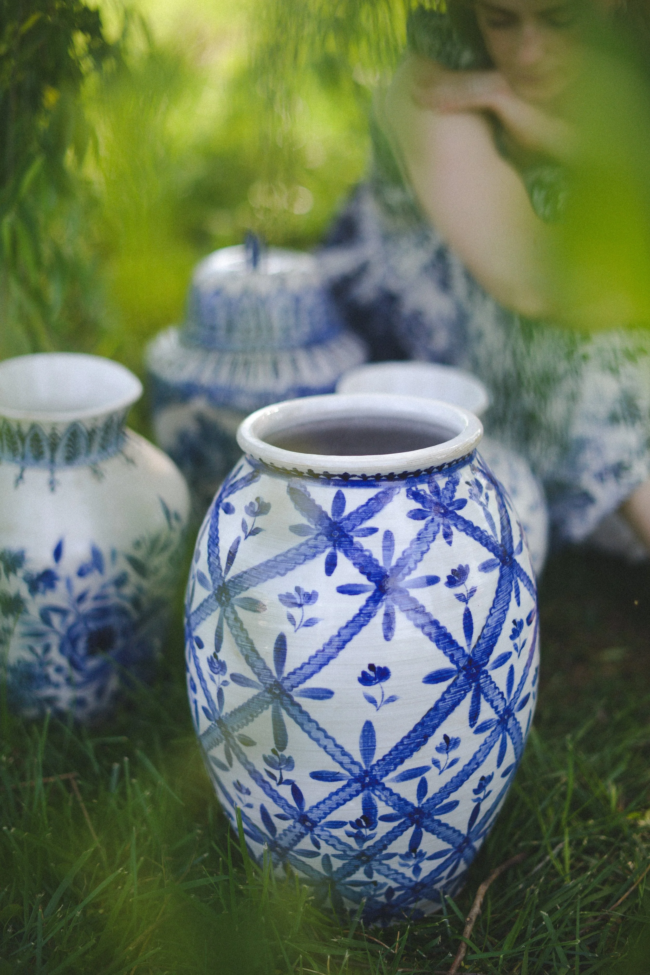 Large Garden Lattice Jar