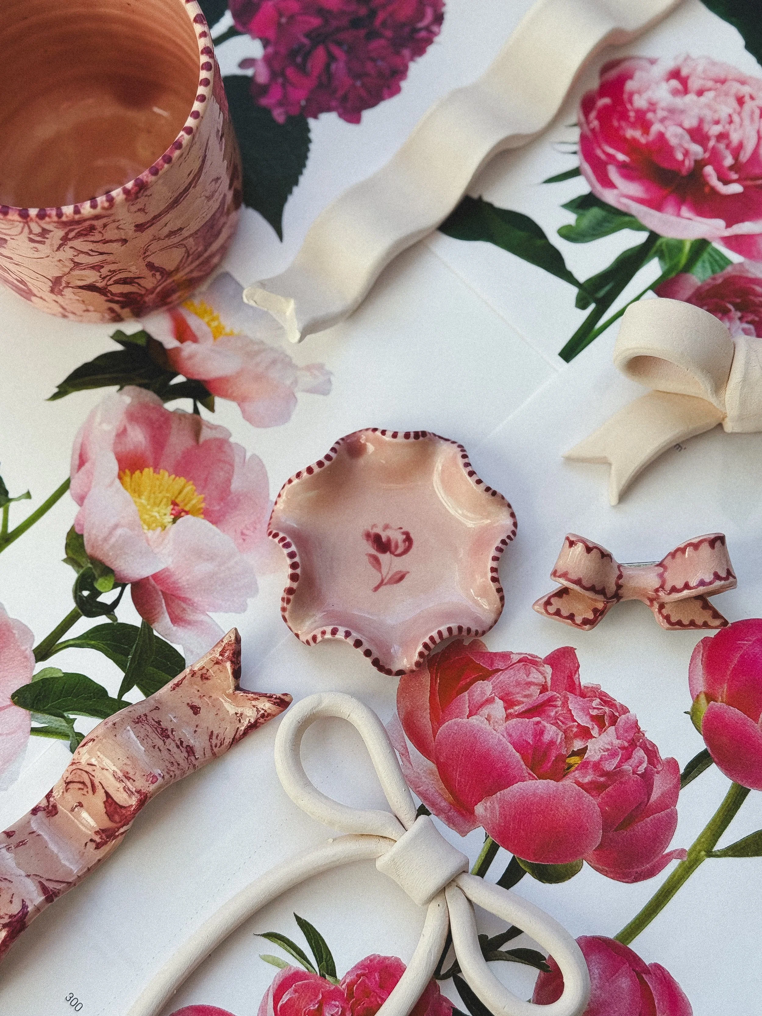Pre-Order: Camellia Ruffle Ring Dish