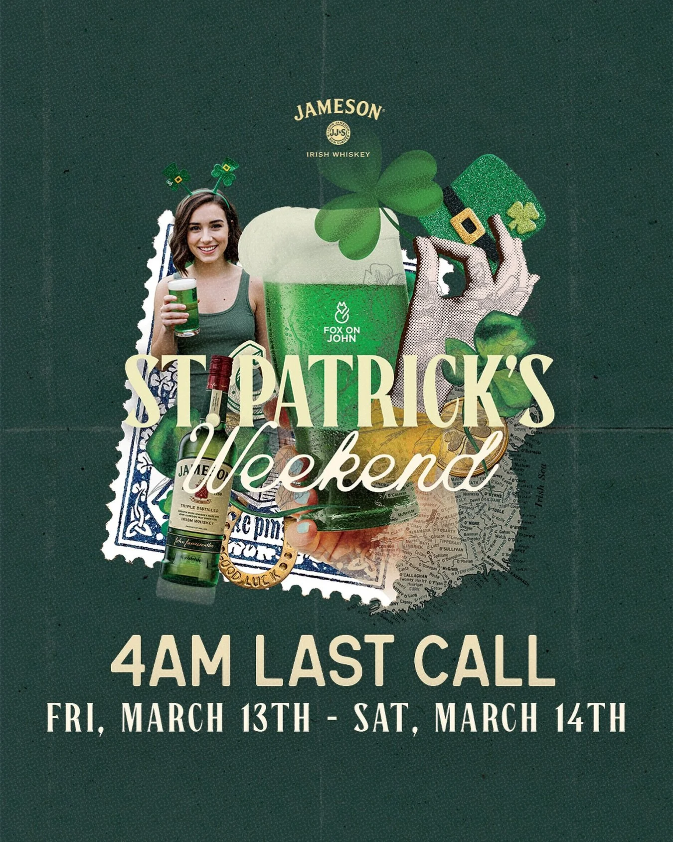🍀 ST. PADDY&rsquo;S DRINK DEALS + 4 AM LAST CALL TONIGHT 🍀

The Irish vibes are flowing tonight at Fox on John! 🇮🇪
Enjoy our St. Paddy&rsquo;s drink specials all night long and keep the party going with a 4 AM last call for both the bar and kitch