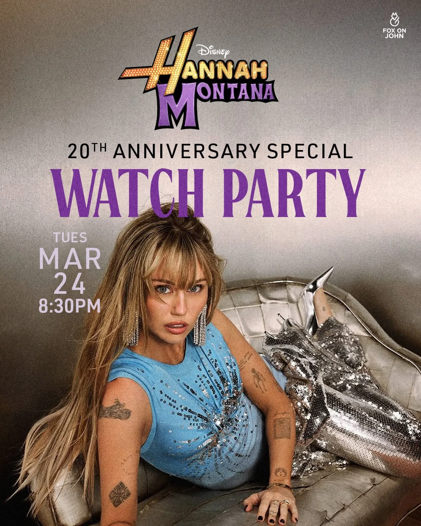 🎤✨ HANNAH MONTANA 20TH ANNIVERSARY WATCH PARTY ✨🎤

It&rsquo;s the best of both worlds 💫 at Fox on John this Tuesday, March 24! Join us at 8:30 PM 🕣 for a live watch party 📺 celebrating 20 years of Hannah Montana 🎶💖

Enjoy our Tuesday specials 