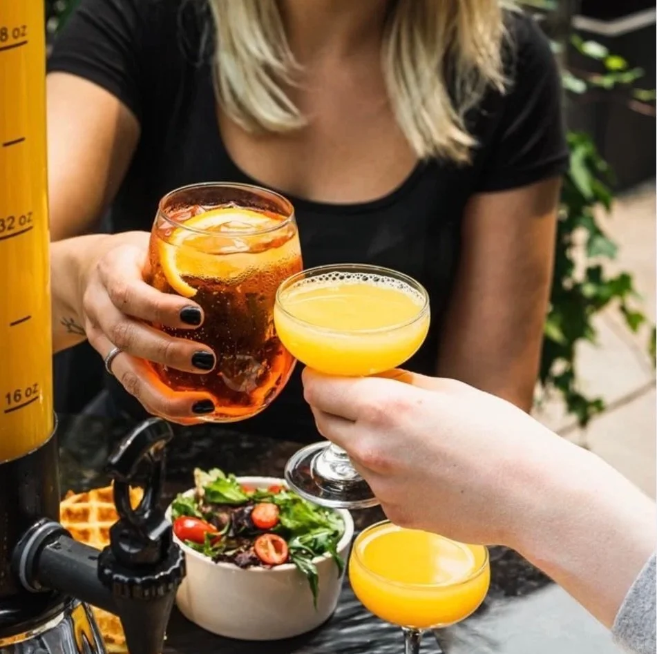 A LITTLE BUBBLY WITH BRUNCH

pick your flavour, pour a glass (or make it a tower), and enjoy a little something bubbly with brunch.

Orange, Grapefruit, Guava, Lychee, Mango, Passionfruit or Pineapple. 🍊🥭🍍

BOTTOMLESS MIMOSA
Glass $15 | Refills $2