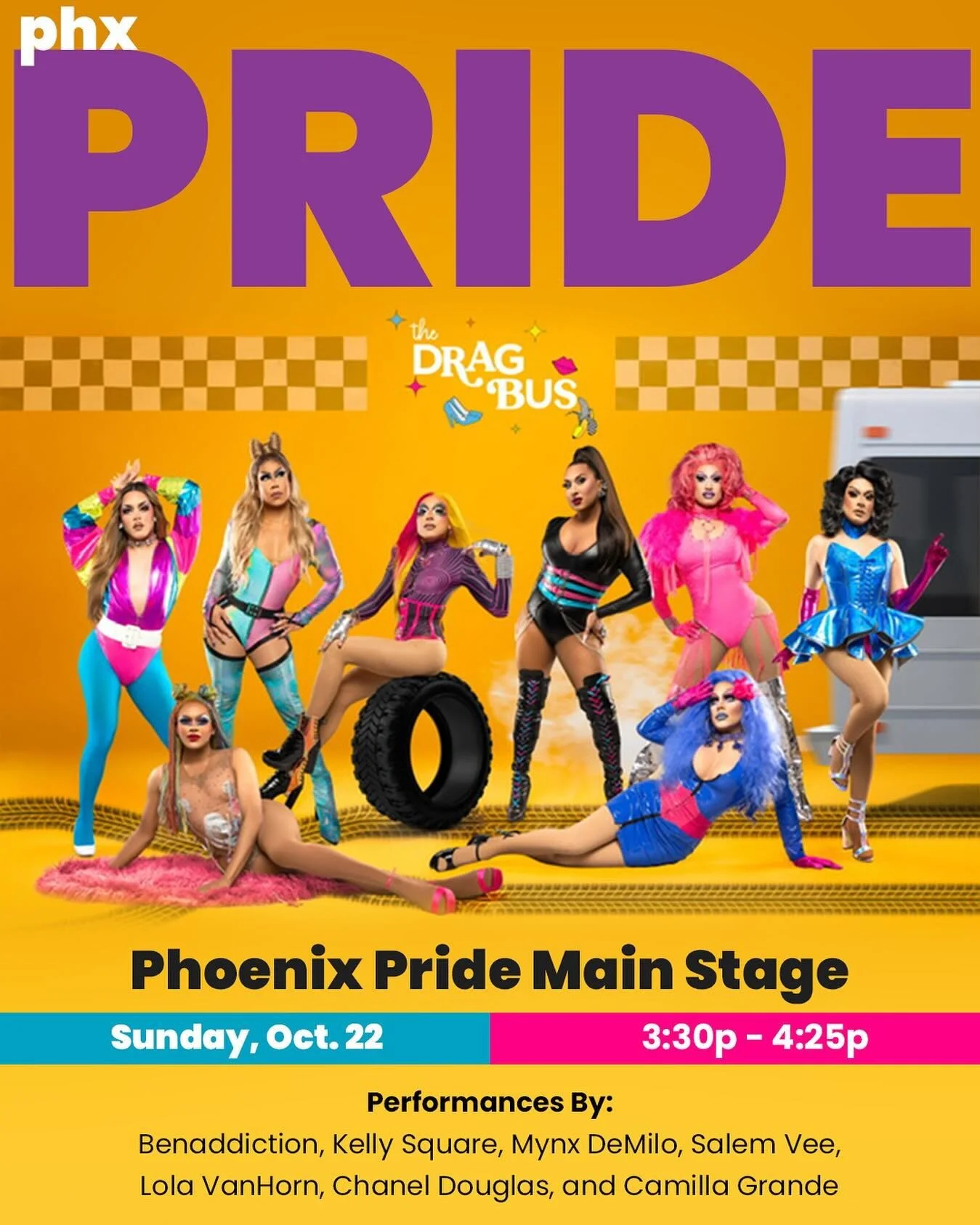 Hold onto your wigs, Phoenix, because we're bringing the fiercest queens in town to the main stage for Phoenix Pride! 

💃🎤 Get ready to gag on the glamour, savor the sass, and witness performances that'll have you sashaying into the stratosphere. 

