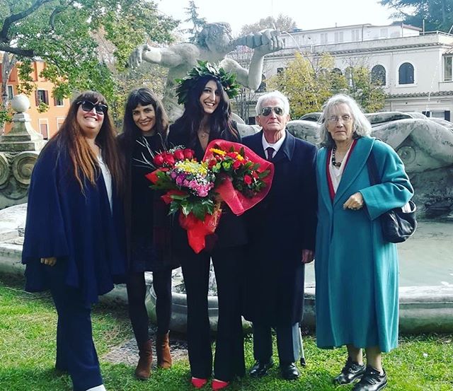 To think I used to babysit the magnificent woman in the leafy laurel crown 🍃
Proud as 🥰with my treasured Rome family at @nanyas94 &lsquo;s graduation on Nov 27 (also included: a conch-blowing, water-spitting photobomber)