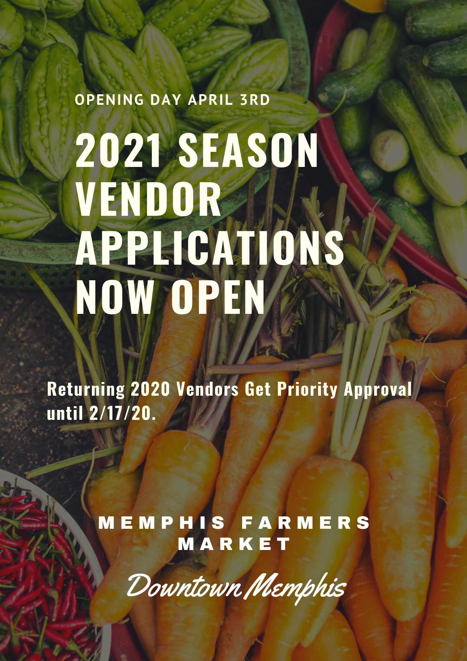 Returning 2020 Vendors Applications Open