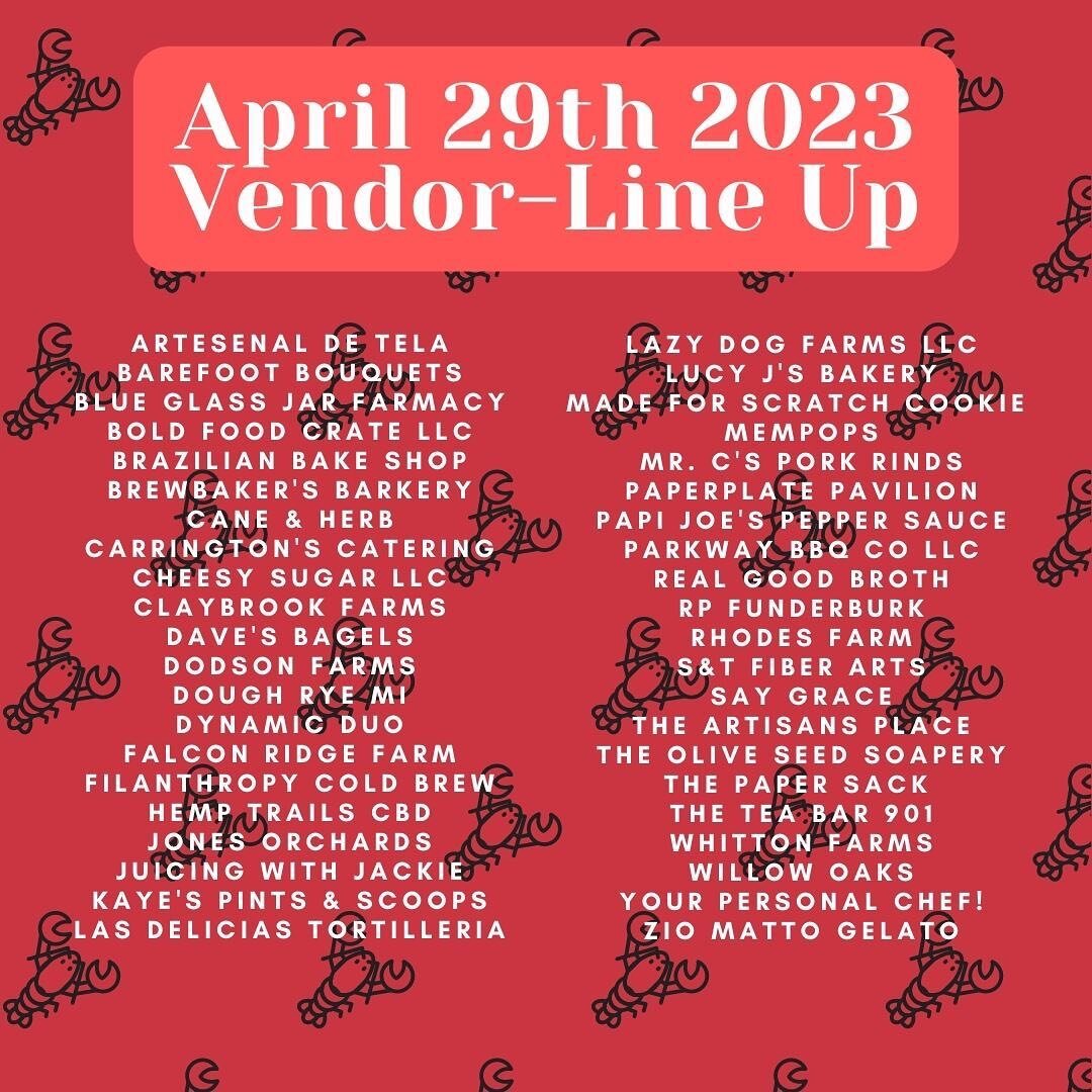 If a great way to spend your Saturday morning includes a trip to the Memphis Farmers Market and a Crawfish Boil, then tomorrow, April 29th, is your lucky day! Hope to see everyone there! ☀️🦞🍻