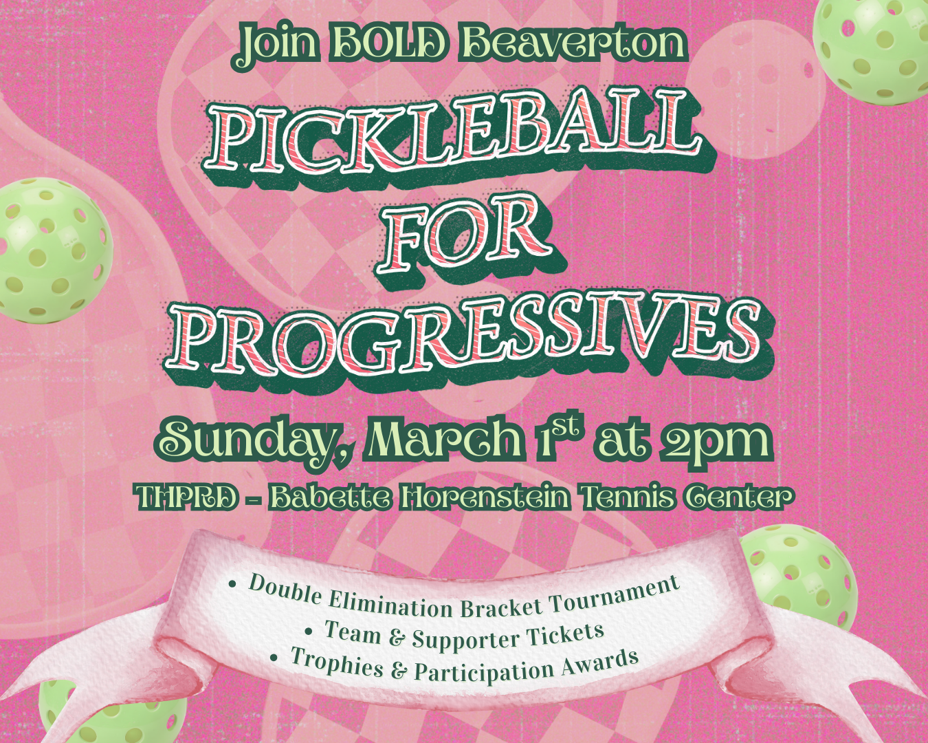 Pickleball for Progressives with Bold Beaverton