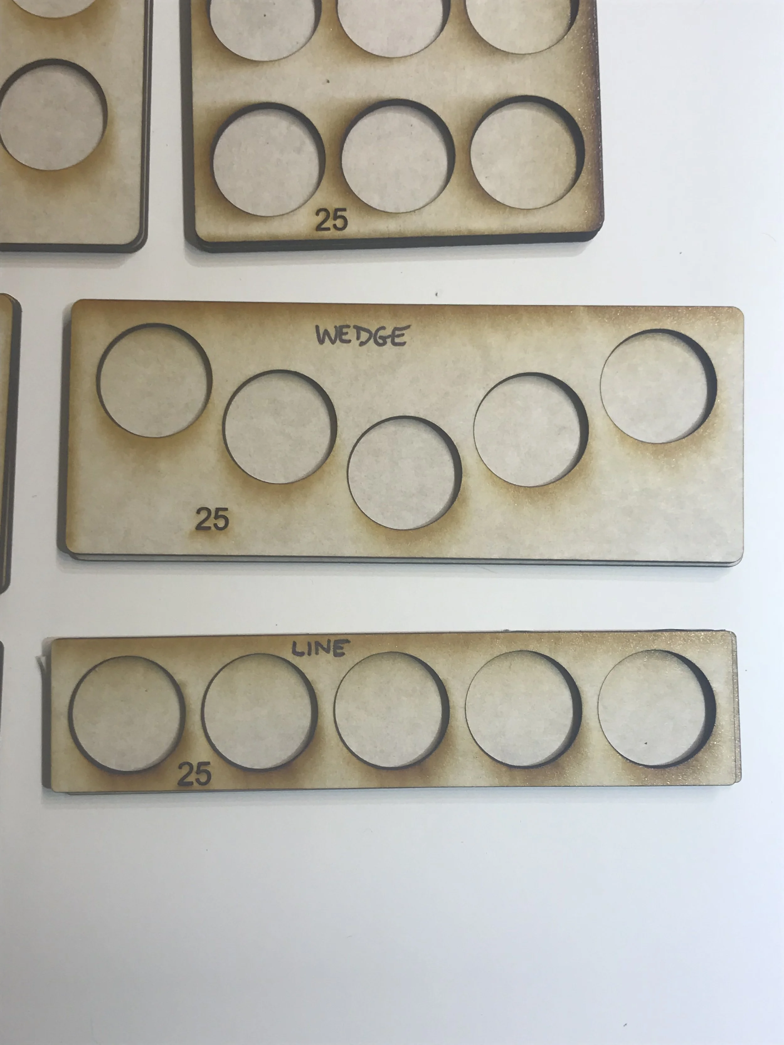 Different army arrangements available for your trays!
