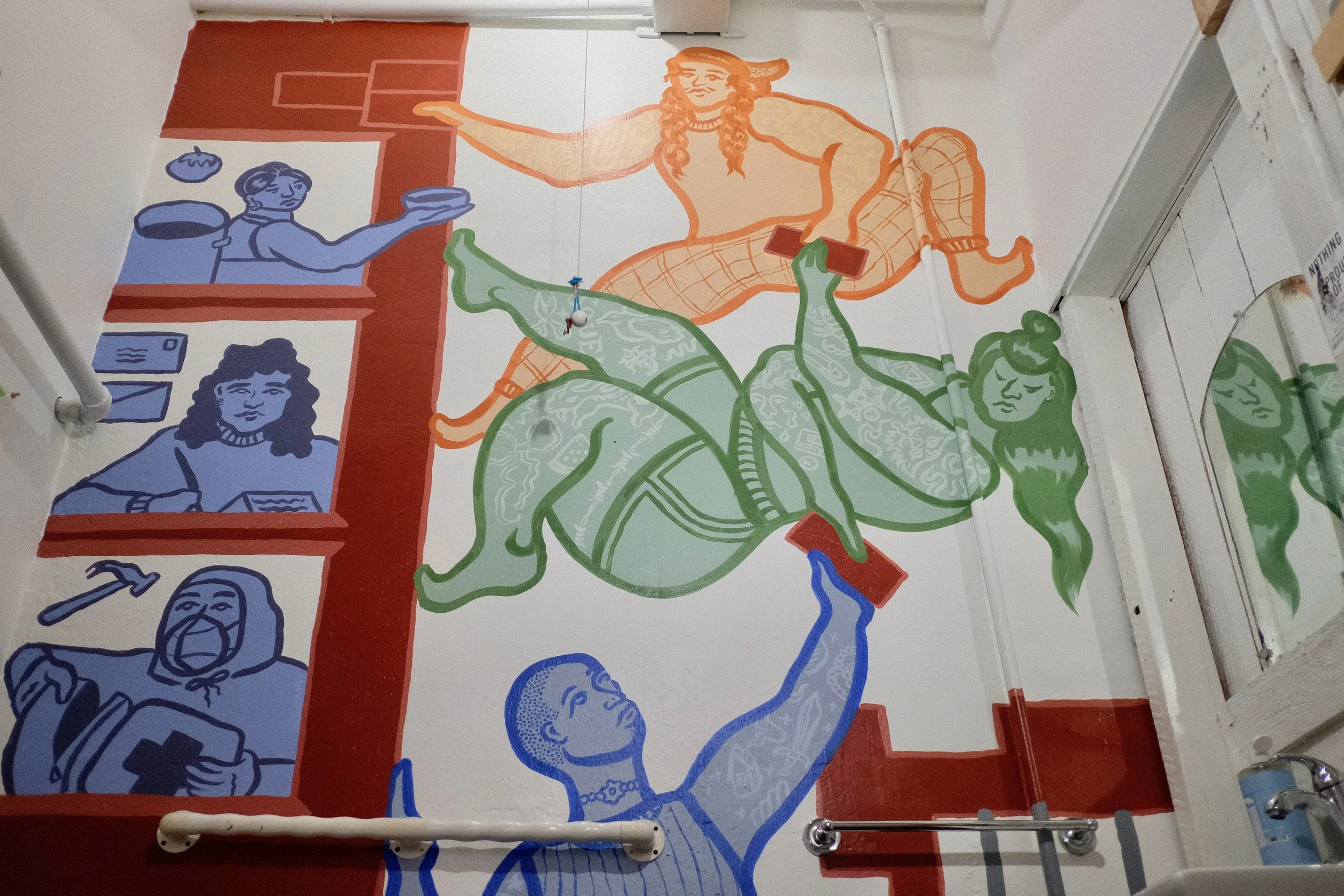 bathroom mural at pipsqueak, 2025