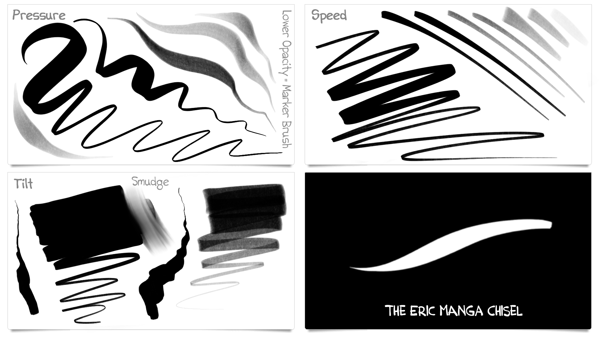 Eric Manga Chisel Brush