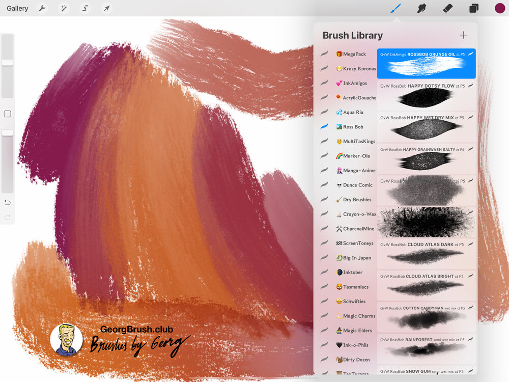 Procreate MegaPack Dual Color Brush Demo