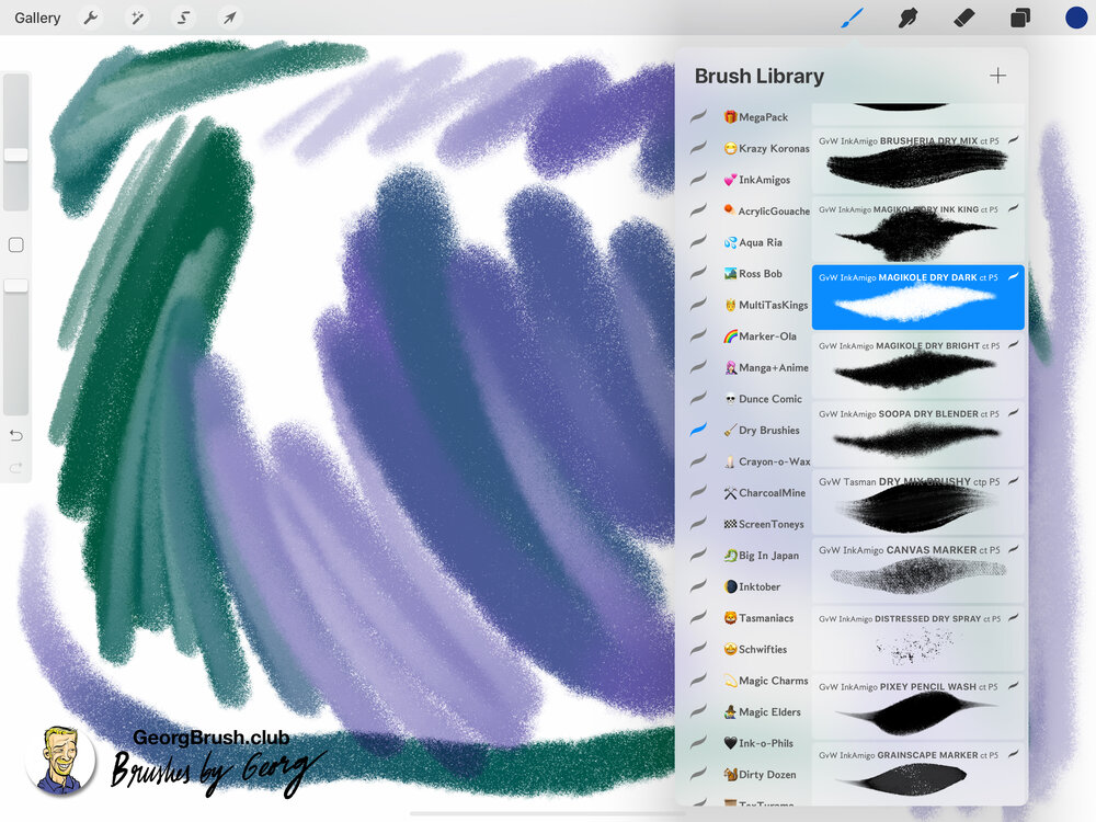 Procreate MegaPack Dual Color Brush Demo