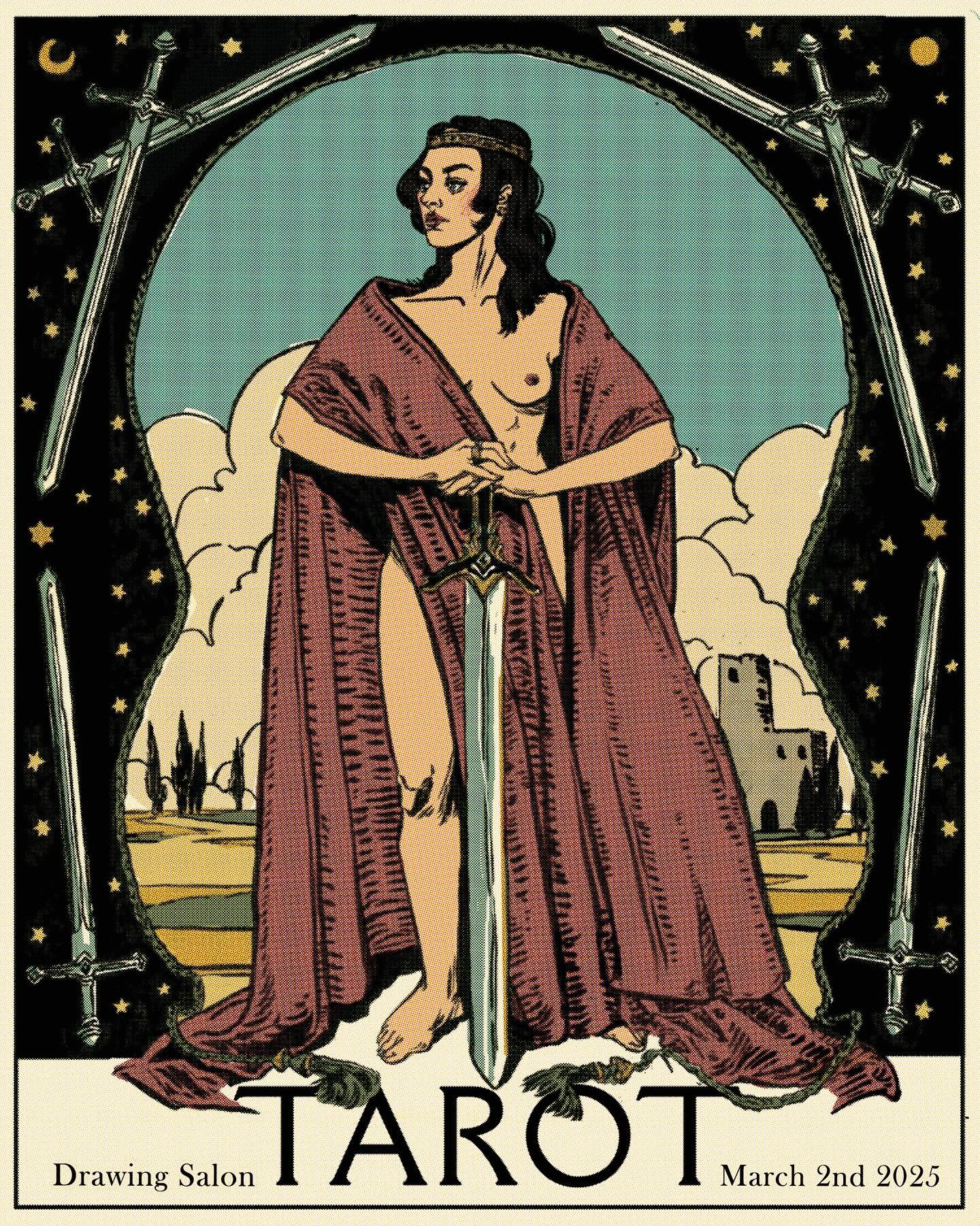 Did a poster for @drinkanddrawberlin s tarot themed costume special :) 

#illustration #tarot #inksketch #queenofswords