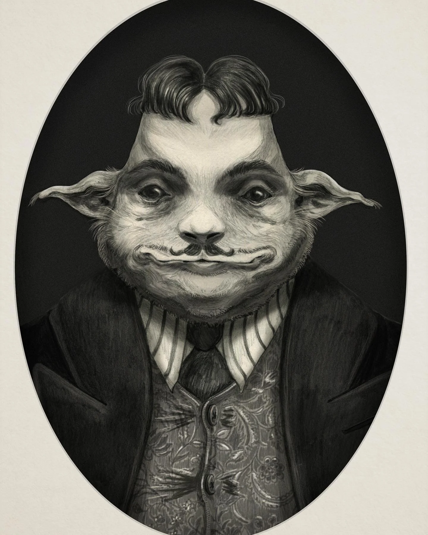 Rex Anklebiter the Third. Private commission. Had so much fun drawing this one 🥰 ((hopefully there ll be more of these monster portraits&hellip;)) 

#illustration #monsterportraits