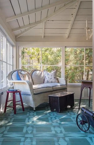 Hand painted porch floor