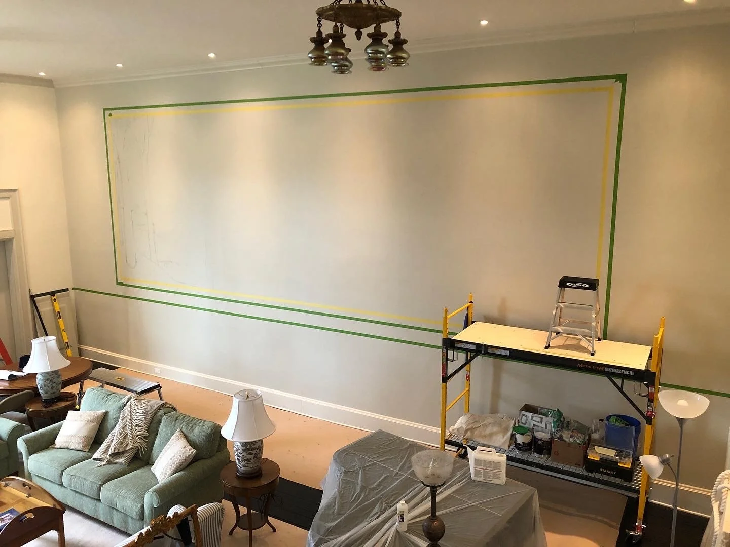 Pascal Hall - Planning out the mural