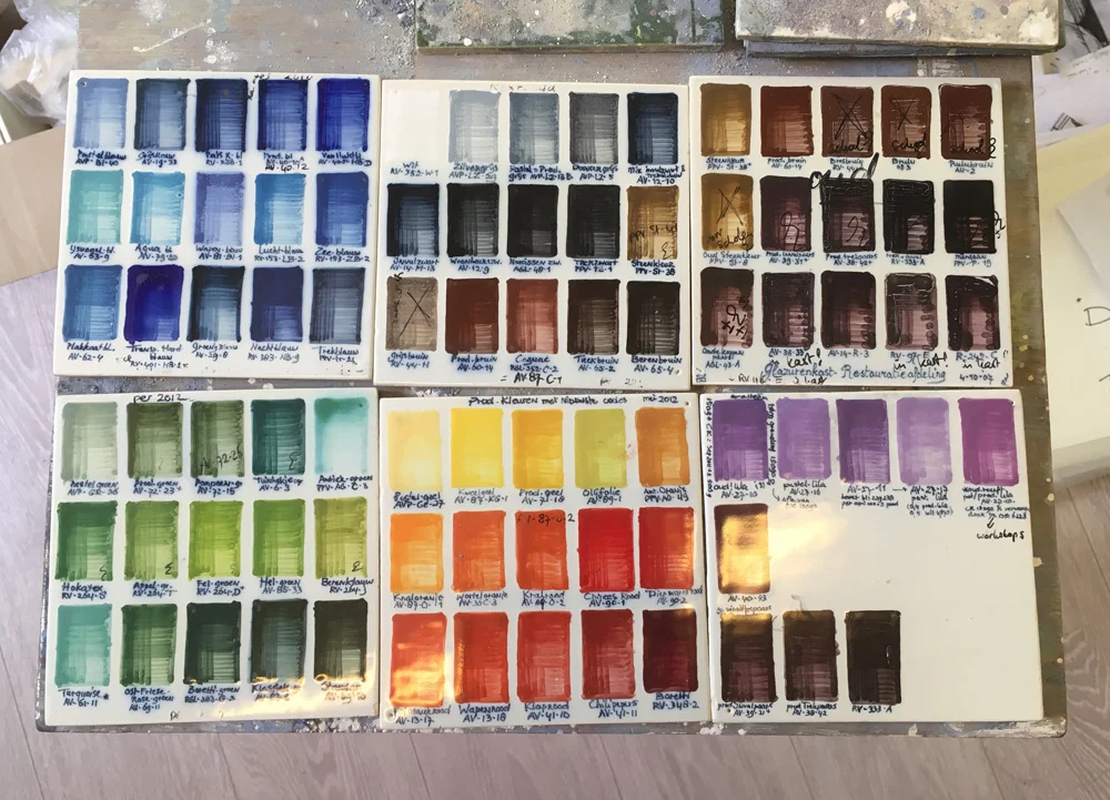 Coloured glazes