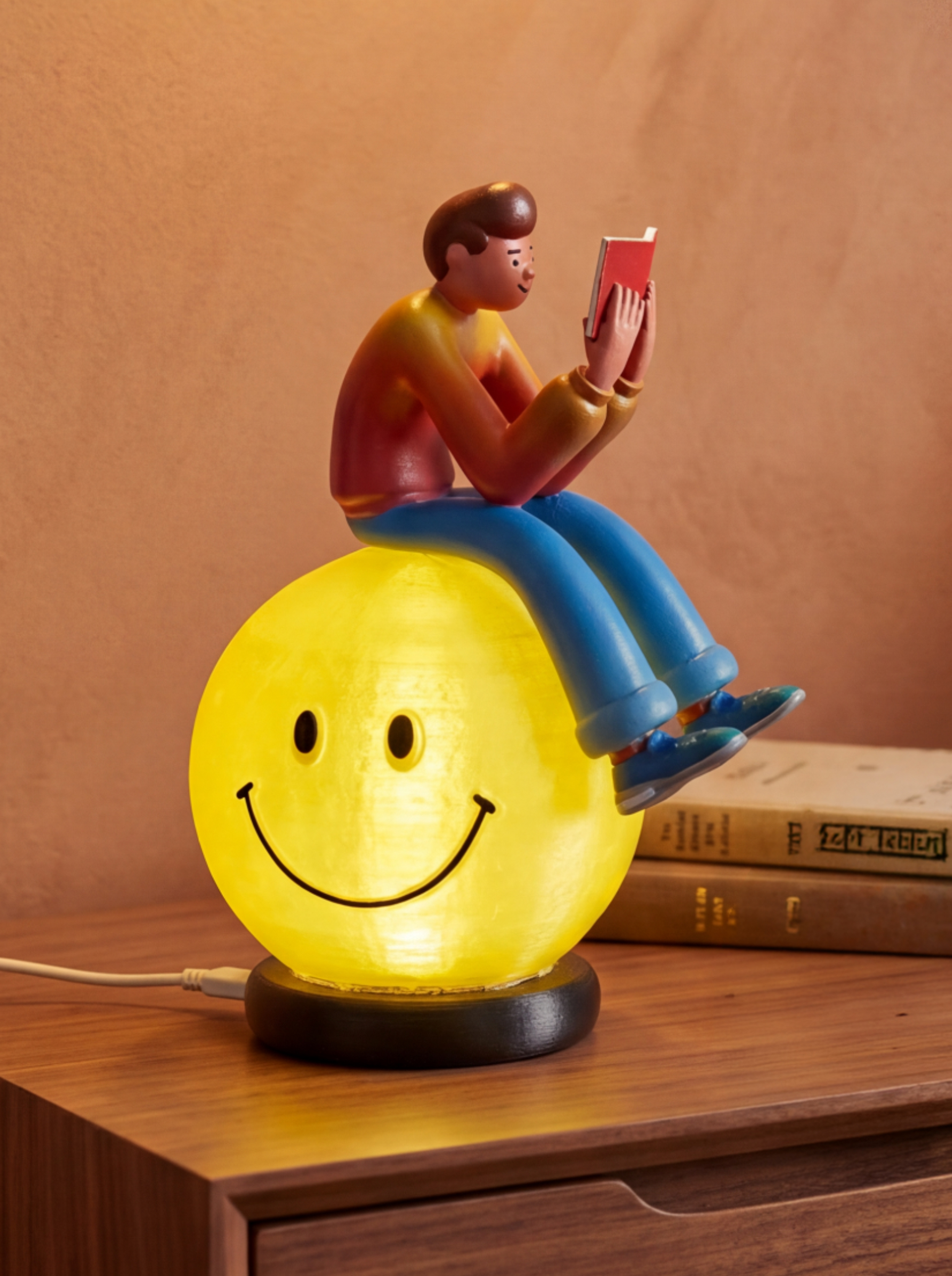 HeyGee_Lamp_Orange-Blue-on-table.png