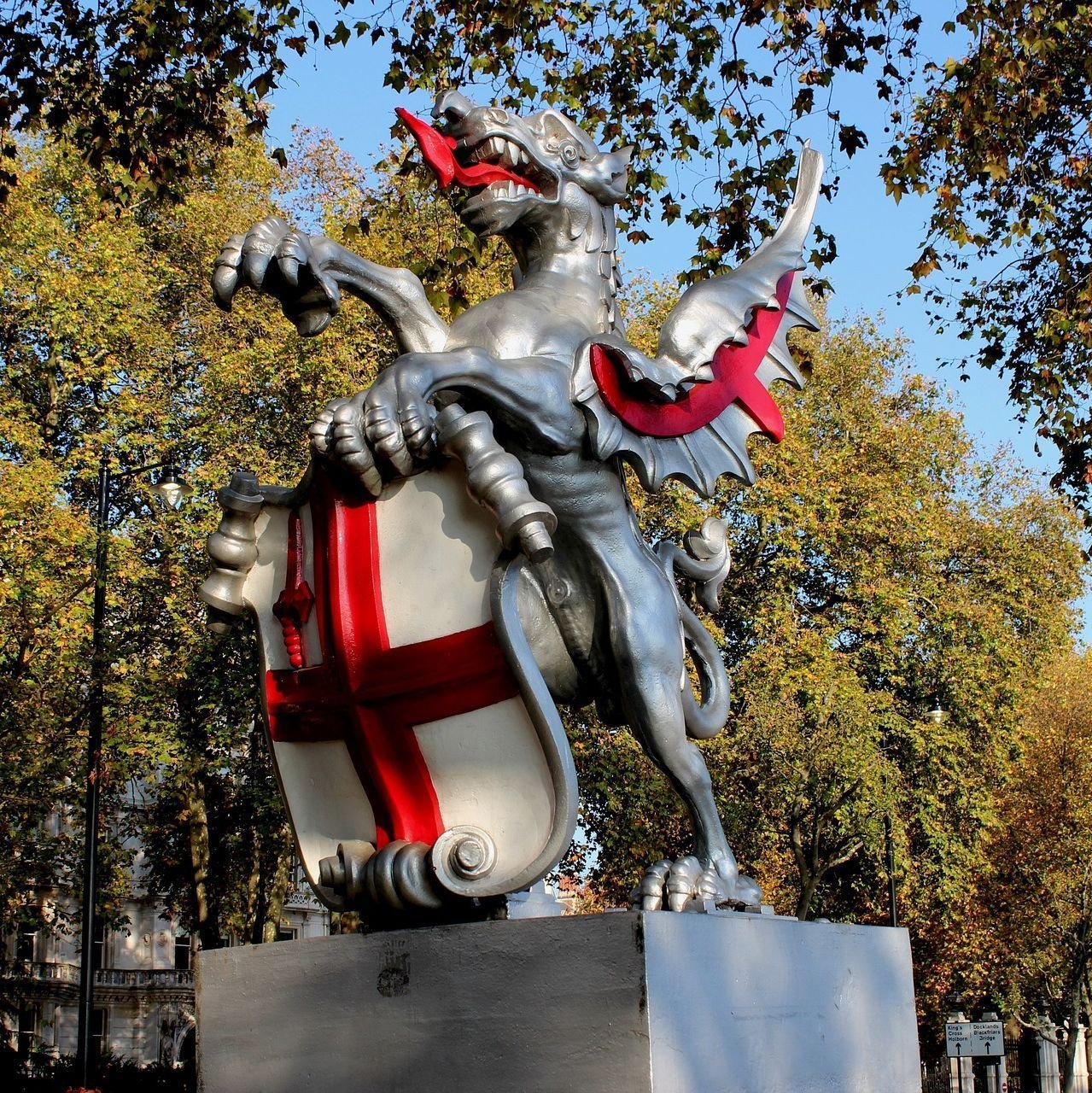 St George's Day today, 23rd April. 
St George, the patron saint of England, never actually set foot in England, but was revered for his legendary bravery and adopted as our patron saint under Henry VIII. 
The story of the dragon is that St George rod