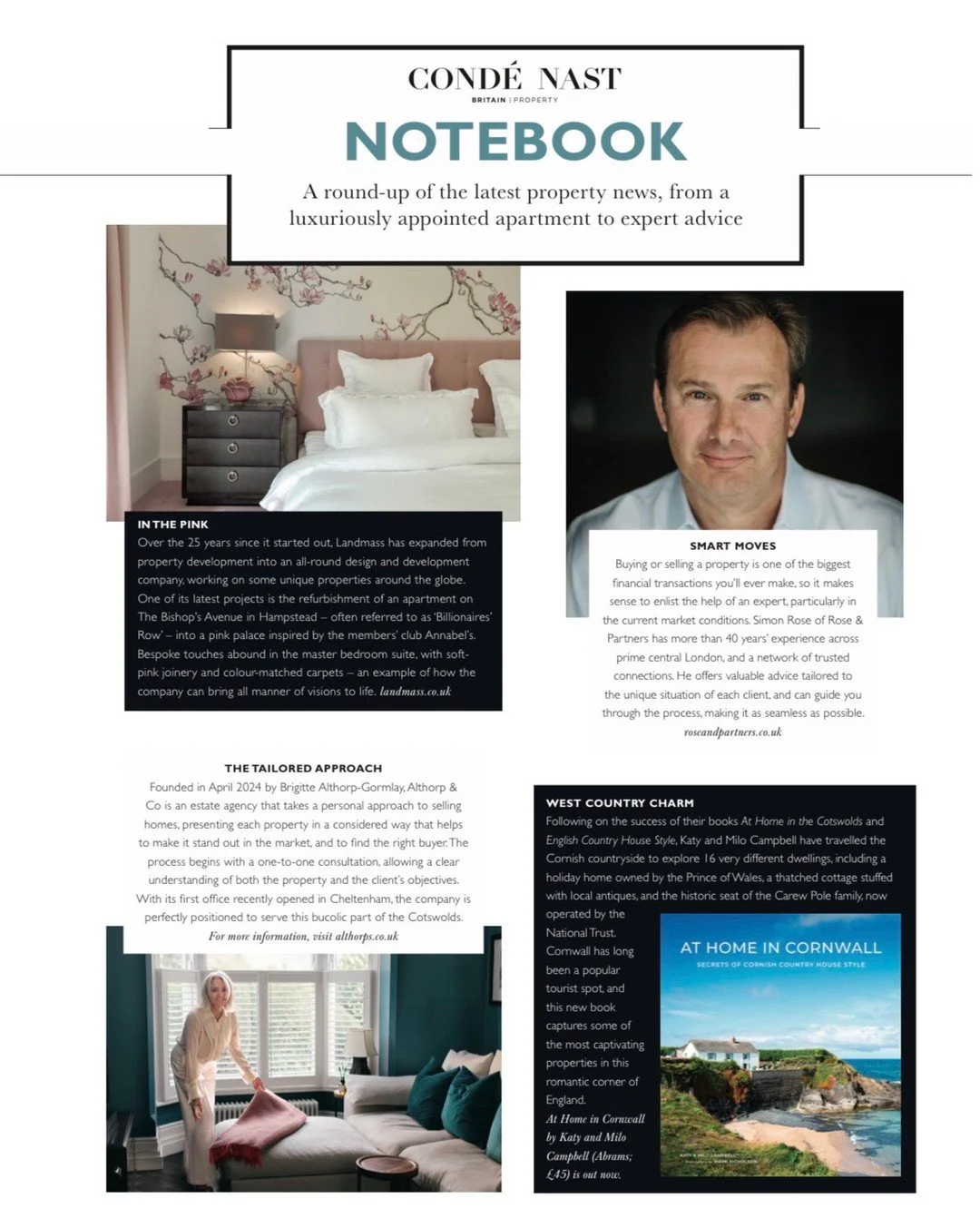 Very proud to be part of the current issue of Conde Nast&rsquo;s Property Notebook - across the London and SE editions of Vogue, Tatler and House &amp; Garden. 
I&rsquo;ve loved working with Fiona and the team at Conde Nast over the years. 
They have