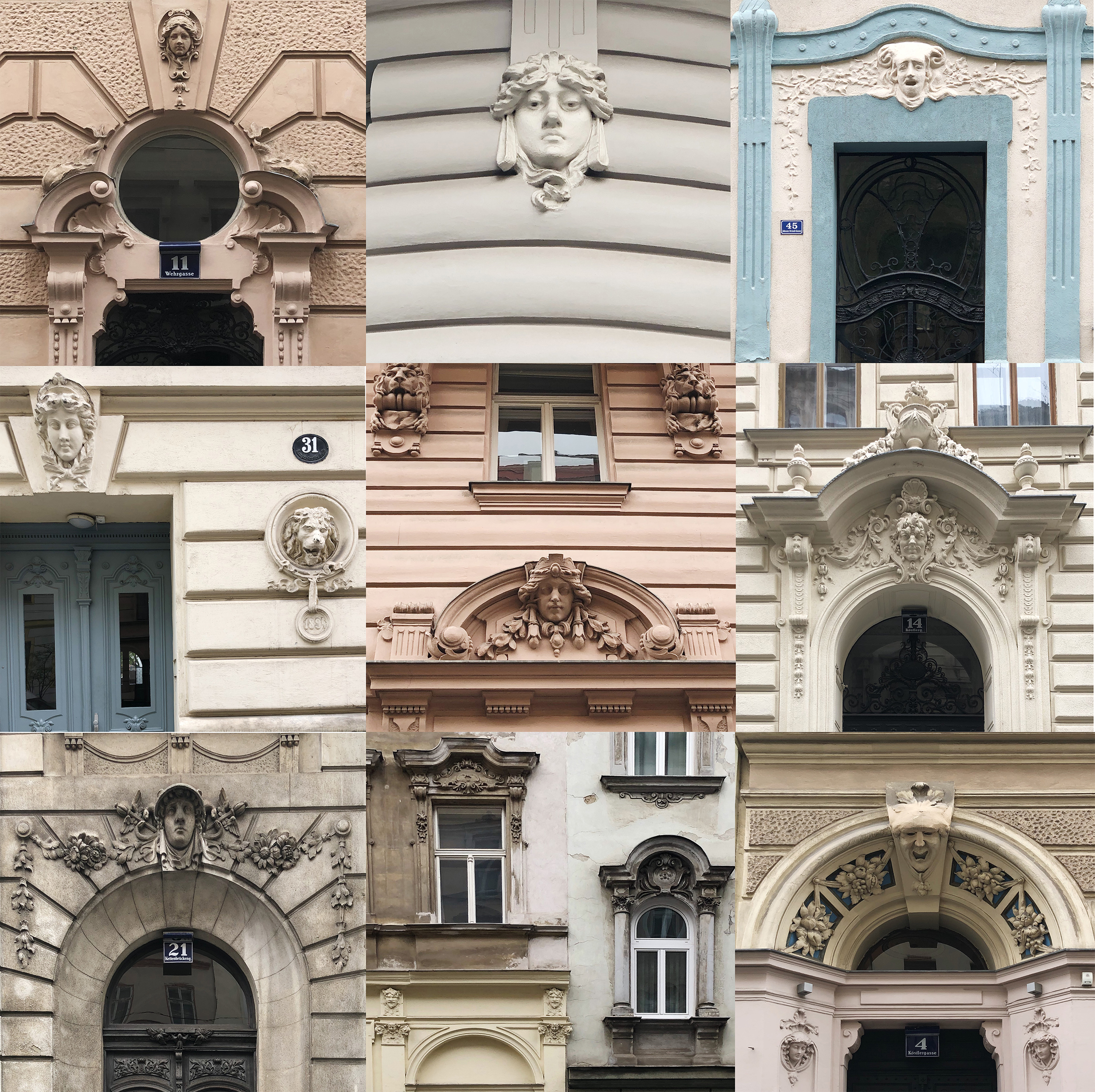 A collection of dramatic faces