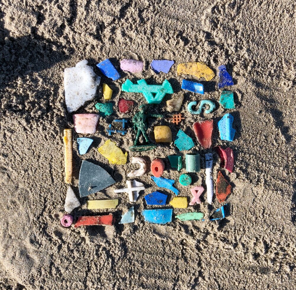  A soft grid of beach plastic from Cannon Beach, 2021 