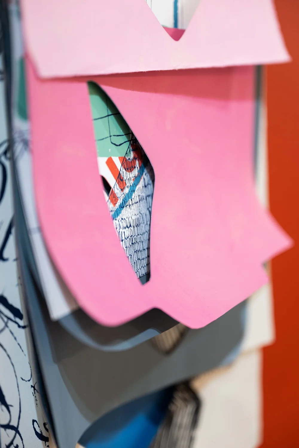 Detail of folders with holes as part of the exhibition, File Not Found, 2025 (Copy) (Copy)