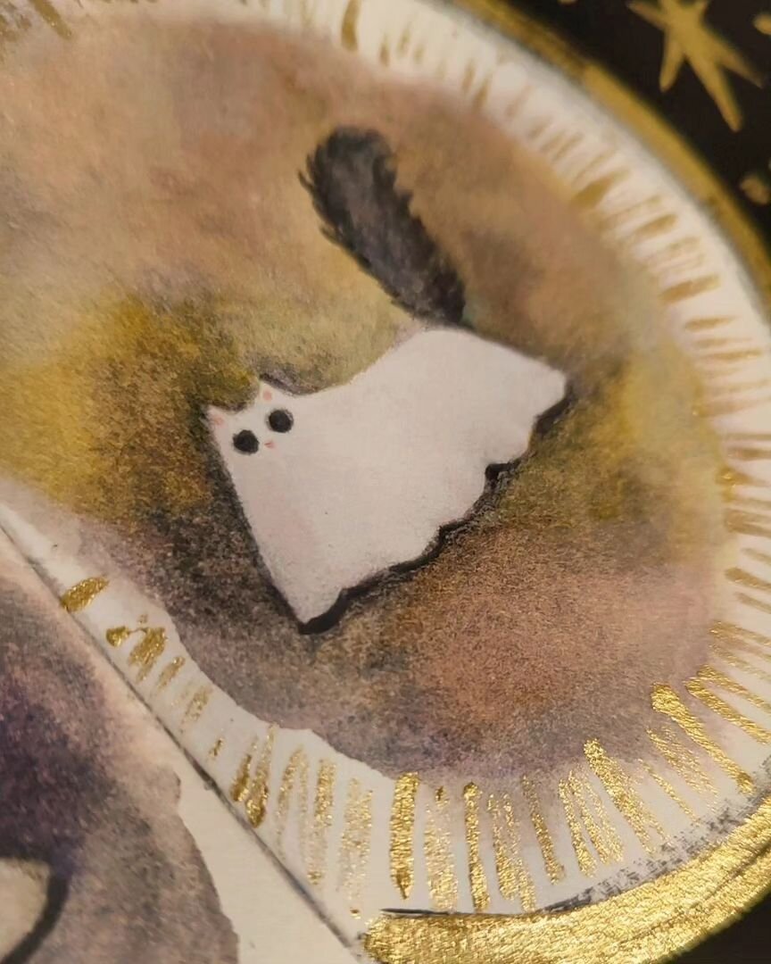 Still Halloween?

#watercolor #painting #illustration #ghostcat #danielsmithwatercolors #holbeingouache