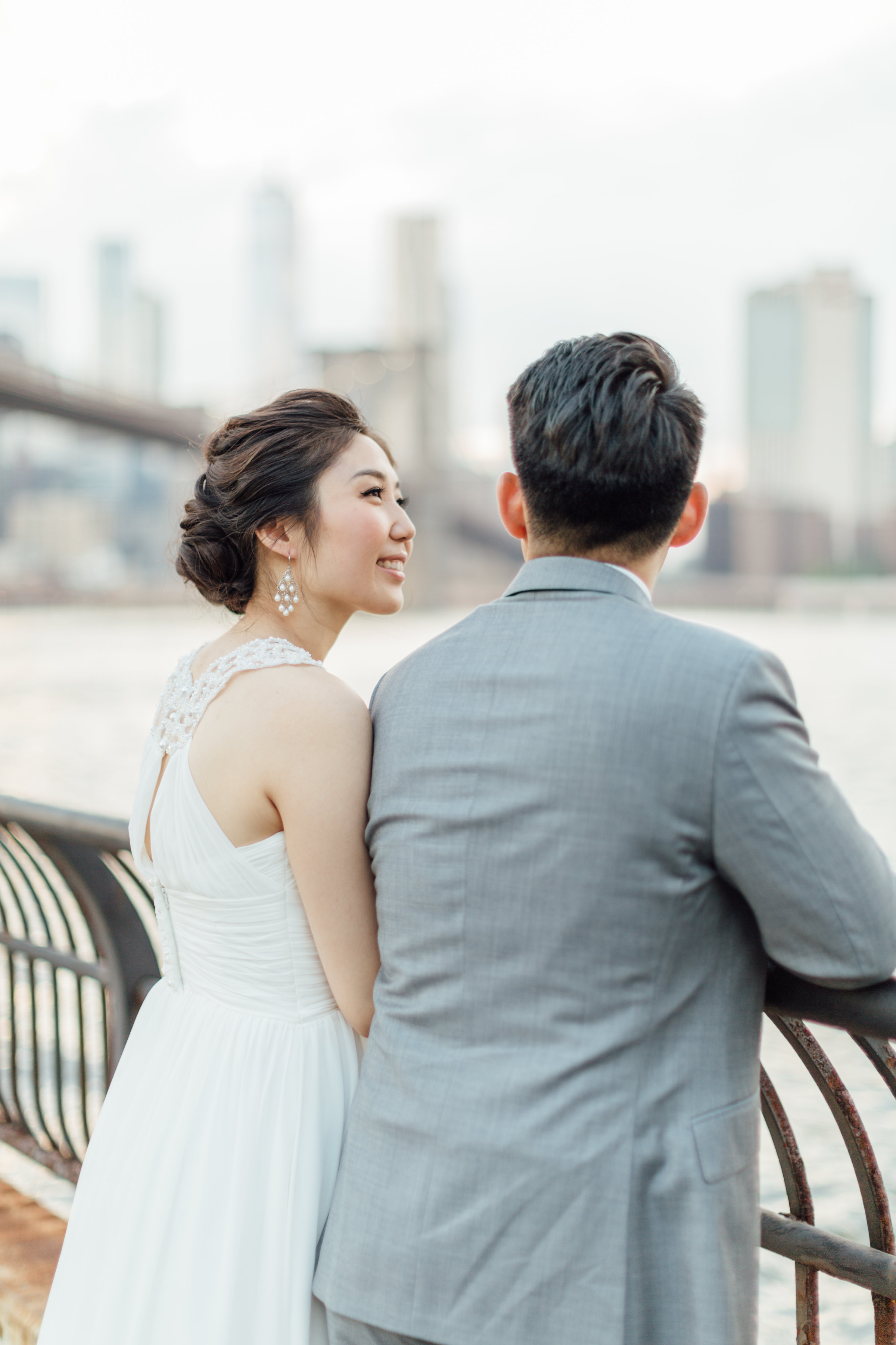 Bridal updo on asian hair