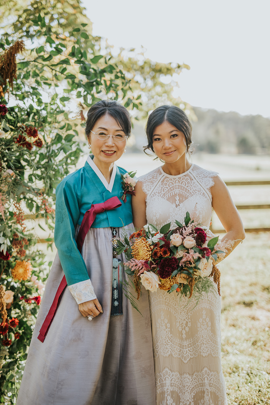 Korean bride and mother of the bride